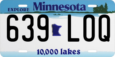 MN license plate 639LOQ