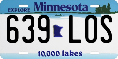 MN license plate 639LOS