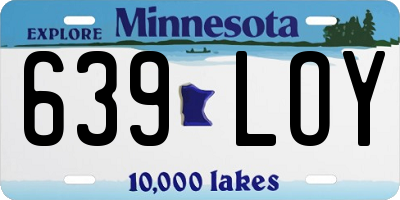 MN license plate 639LOY