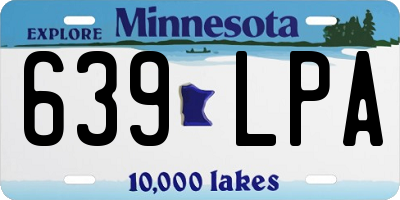 MN license plate 639LPA