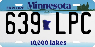 MN license plate 639LPC