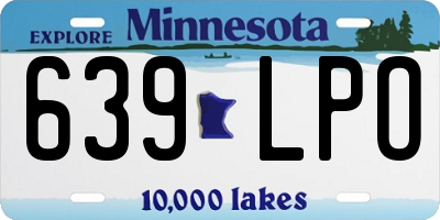 MN license plate 639LPO