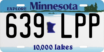 MN license plate 639LPP
