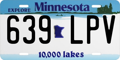 MN license plate 639LPV