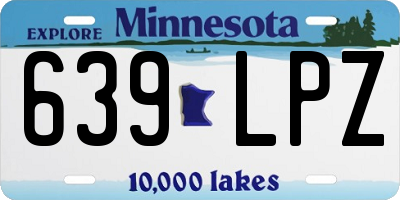 MN license plate 639LPZ