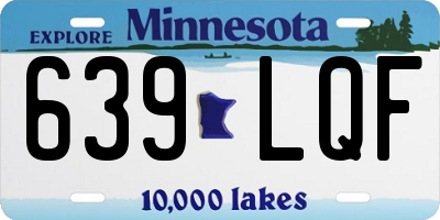 MN license plate 639LQF