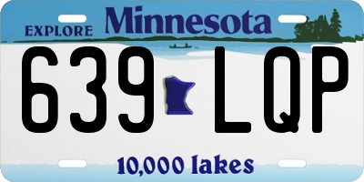 MN license plate 639LQP