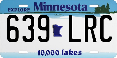 MN license plate 639LRC