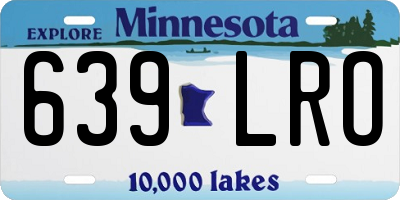 MN license plate 639LRO