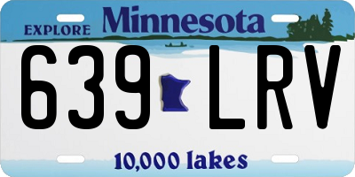 MN license plate 639LRV