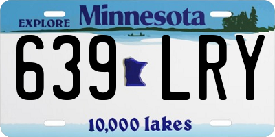 MN license plate 639LRY