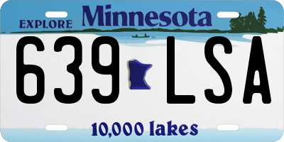 MN license plate 639LSA