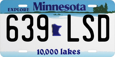 MN license plate 639LSD