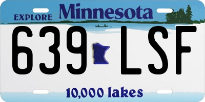 MN license plate 639LSF
