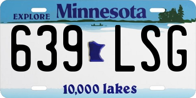 MN license plate 639LSG