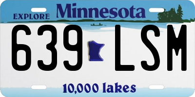 MN license plate 639LSM