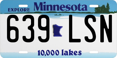 MN license plate 639LSN