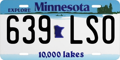 MN license plate 639LSO