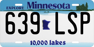 MN license plate 639LSP