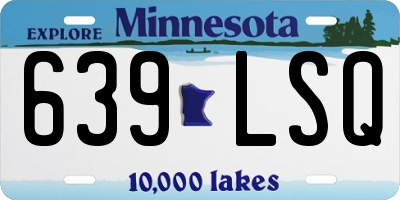 MN license plate 639LSQ