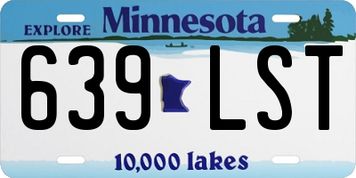 MN license plate 639LST