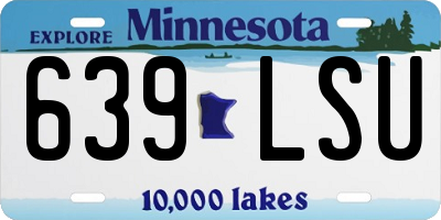 MN license plate 639LSU