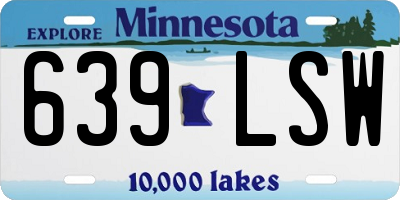 MN license plate 639LSW