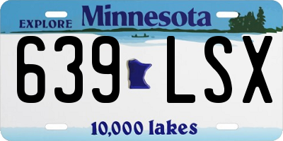 MN license plate 639LSX
