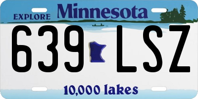 MN license plate 639LSZ