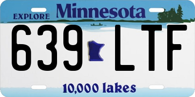 MN license plate 639LTF
