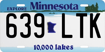 MN license plate 639LTK