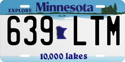 MN license plate 639LTM