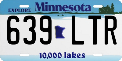 MN license plate 639LTR