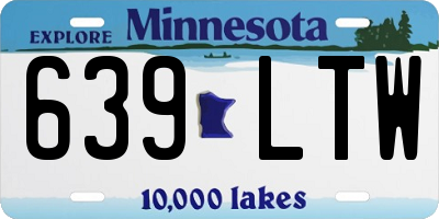 MN license plate 639LTW