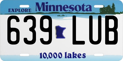 MN license plate 639LUB