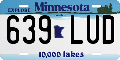MN license plate 639LUD