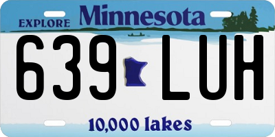 MN license plate 639LUH
