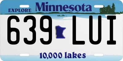 MN license plate 639LUI