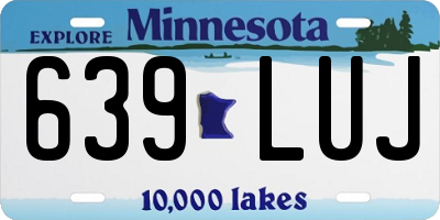 MN license plate 639LUJ