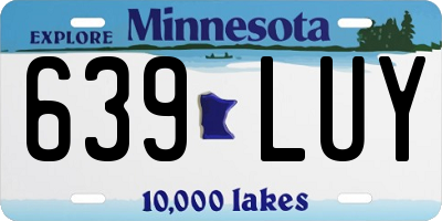 MN license plate 639LUY