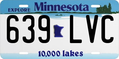 MN license plate 639LVC