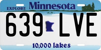 MN license plate 639LVE
