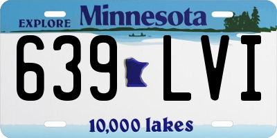 MN license plate 639LVI
