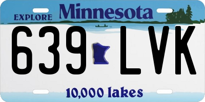 MN license plate 639LVK