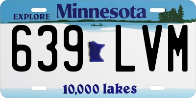 MN license plate 639LVM