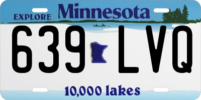 MN license plate 639LVQ