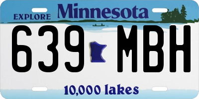 MN license plate 639MBH
