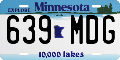 MN license plate 639MDG