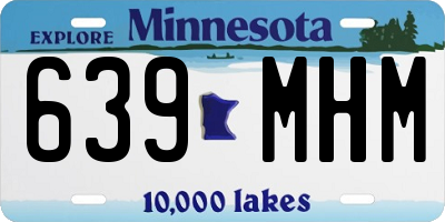 MN license plate 639MHM