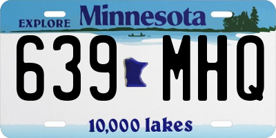 MN license plate 639MHQ